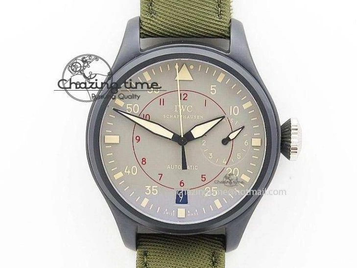 MIROTIME 0509 RelaxedFit Big Pilot Real PR IW500435 “Muhammad Ali” ZF Best Edition On Black Leather Strap A 7295